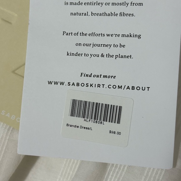 NEW Sabo Skirt White Brandie Dress Size 8 Cutout Coquette Dainty Feminine Travel - Picture 6 of 7